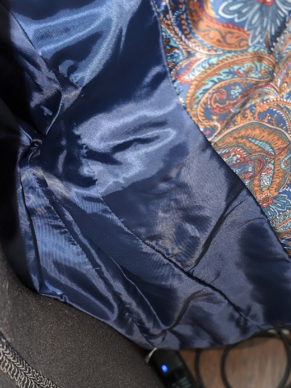 Talbots Paisley Quilted Jacket- Sz XS - Picture 14 of 14